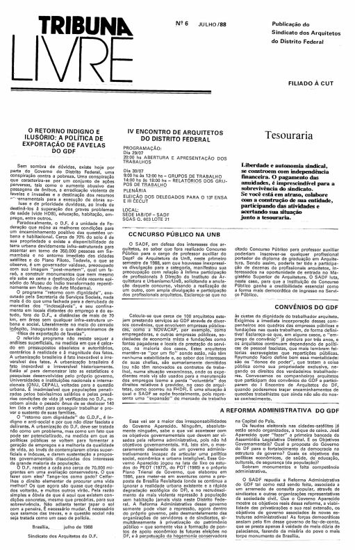 Capa da Tribuna Livre n. 6